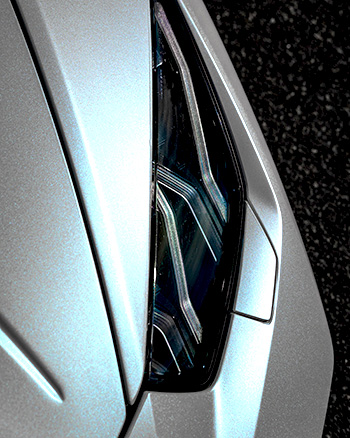 Lamborghini Huracan Fade - Detail Shot of Headlight
