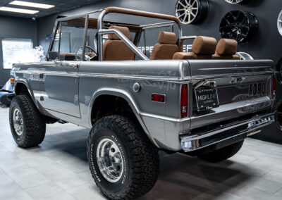 Rear end of the restomod Ford Bronco protected by PPF and ceramic coating