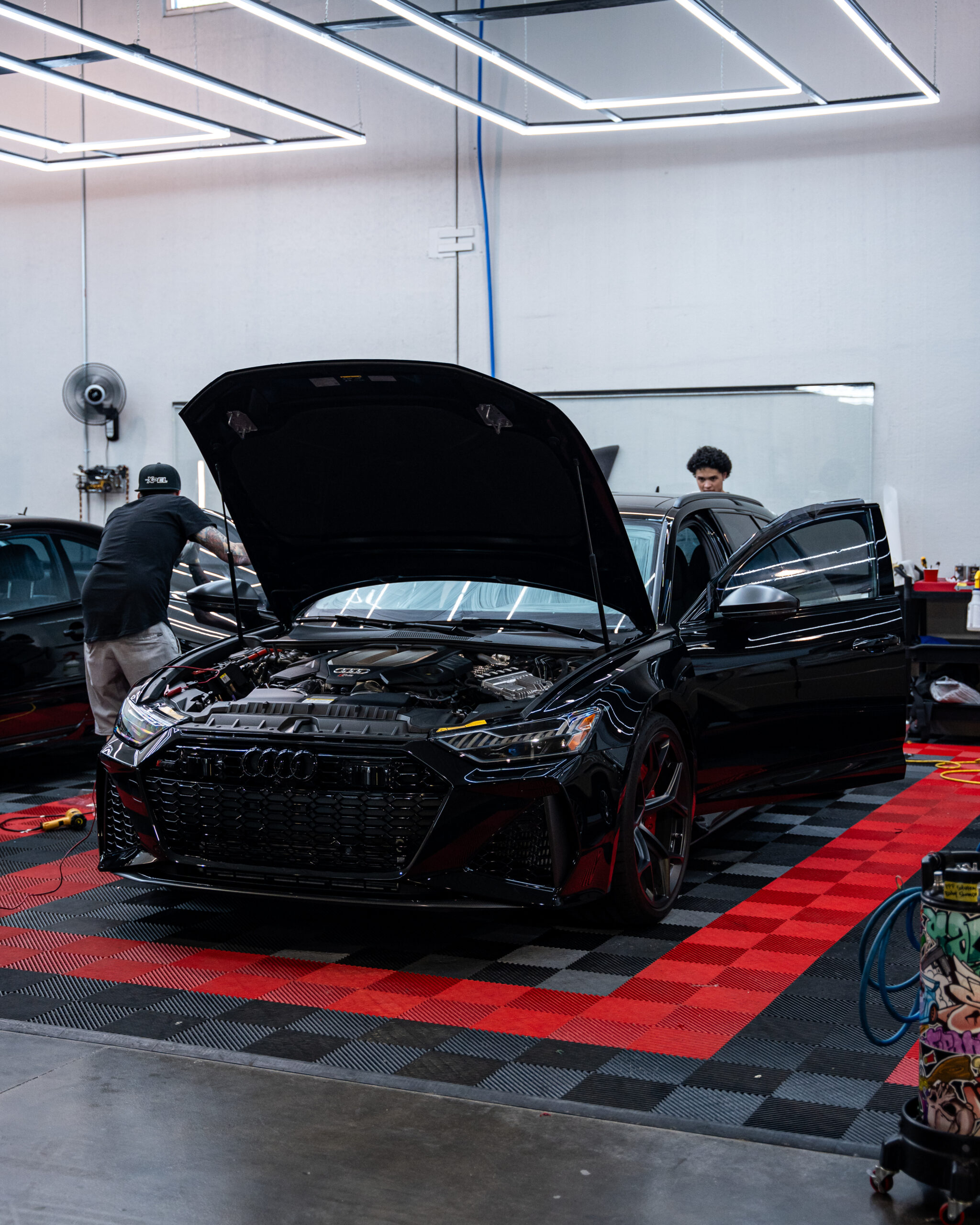 Audi RS6 After getting a full body PPF and ceramic coating. We installed window tint around the vehicle.