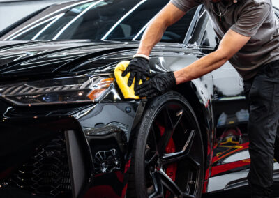 Nick removing the high spots from the Ceramic coating