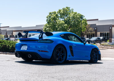 Rear shot of the Porsche GT4 RS