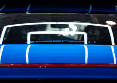 Speedefx graphic on the rear glass