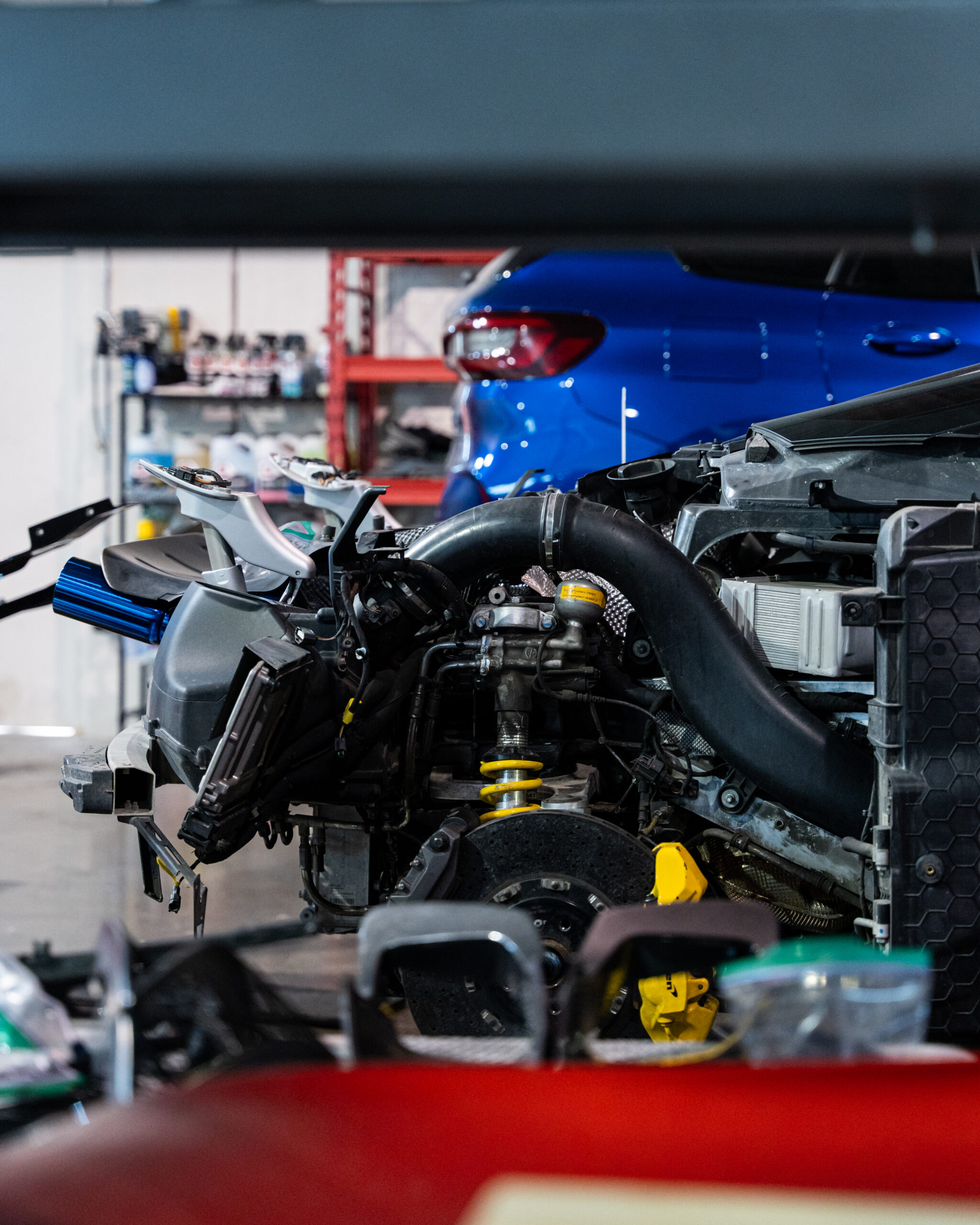 Rear suspension of the Mclaren 720s with Novitec Lowering Springs installed