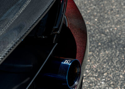 Ryft exhaust poking out of the rear bumper on the Mclaren 720s