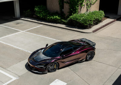 Aerial shot of the completed Mclaren 720s