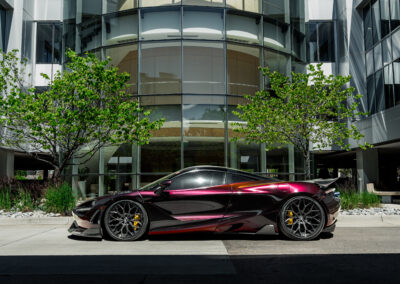 Side profile shot of the completed Mclaren 720s