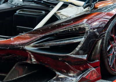 Xpel Ultimate Plus PPF being applied to the front end of this Mclaren 720s