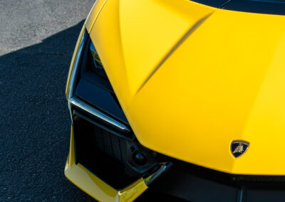 We protected the front of this Lamborghini Revuelto with full front end PPF coverage